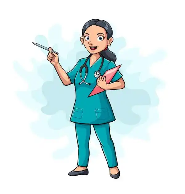  female nurse with a paper and pen, symbolizing dedication to nursing education and the B.Sc Nursing degree.