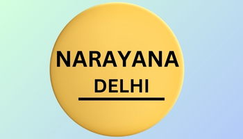 Exterior view of Narayana Delhi NEET Institute, a prominent coaching center for medical entrance exam preparation.